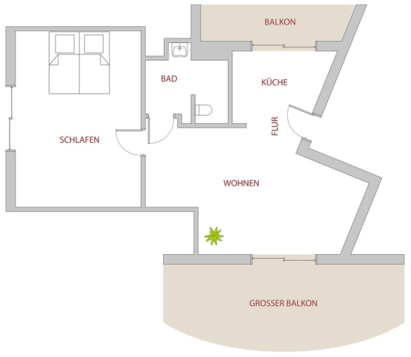 Grundriss Suite Sonnentraum